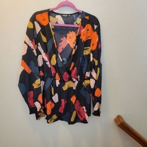 Colorful Peplum Top